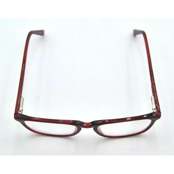 5TH & Madison " ELANA WIN " Transparent Red Striped Reading Glasses Frames Only - Picture 5 of 9